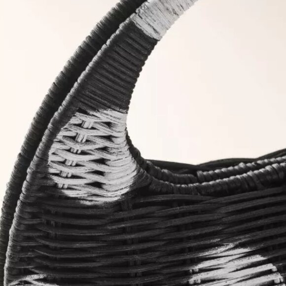 Kate Spade x Target Polka Dot Wicker Bag/Purse Spring Limited Edition - Picture 3 of 4